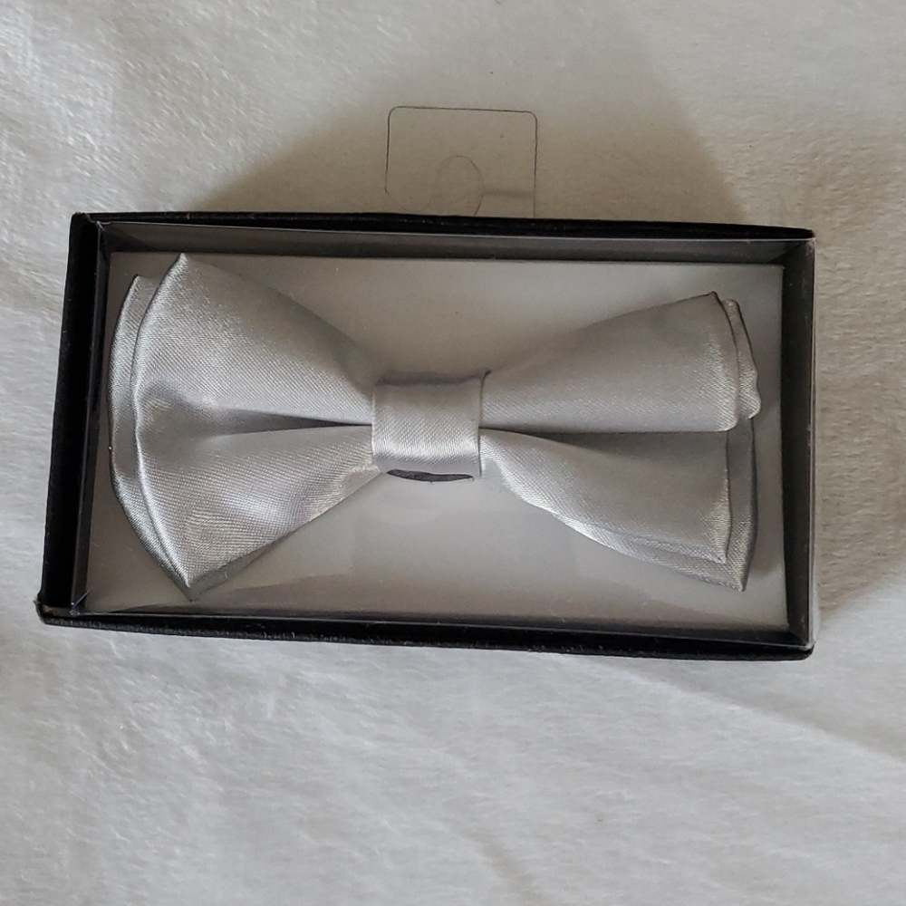 Boys Silver Bow Tie
